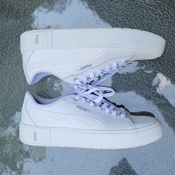 Puma White Tennis Shoes - Picture 2 of 6